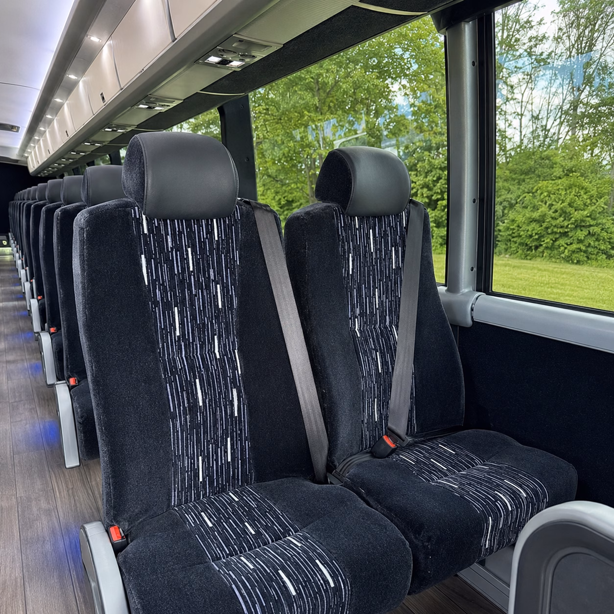 paterson charter bus rental interior