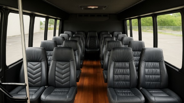 Interior of Charter Bus Company Allentown's 15 Passenger Minibus in Allentown