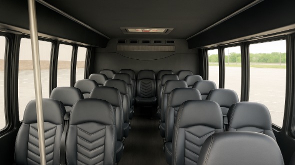 Interior of Charter Bus Company Newark's 25 Passenger Mini bus in Newark