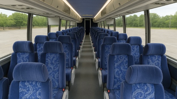 Interior of Charter Bus Company Edison's 54 Passenger Charter Bus in Edison