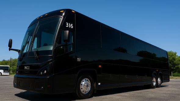 Exterior of Charter Bus Company Philadelphia's 55 Passenger Charter Bus in Philadelphia