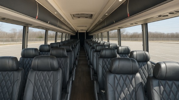middletown 54 passenger charter bus inside