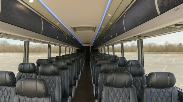 middletown 55 passenger charter bus inside