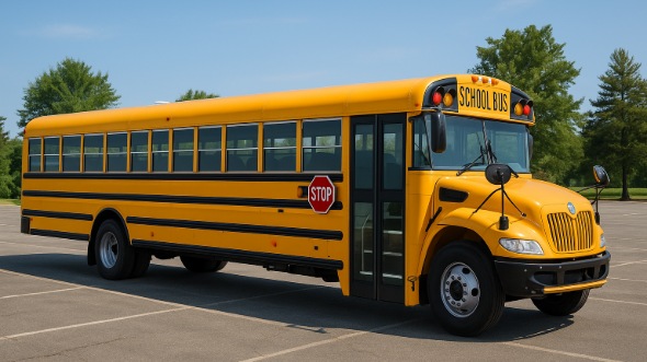Exterior of Charter Bus Company Trenton's School Bus in Trenton